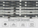 6 PC Rattan Sofa Coffee Table Set Sectional Wicker Weave Furniture for Garden Outdoor Conservatory T3398P320062