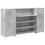 Reception Desk Concrete Grey 180x50x103.5 cm Engineered Wood 3324172