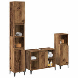 Bathroom Furniture Set with Door 3 pcs Old wood Engineered wood 3415718