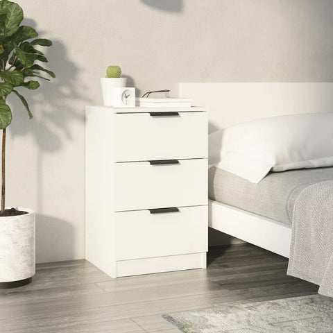 ZNTS Bedside Cabinet White 40x36x65 cm 811268