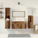 4 Piece Bathroom Furniture Set Old Wood Engineered Wood 3328589