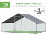 Chicken Run Galvanised Walk-in Chicken Coop Hen Poultry House Cage Rabbit Hutch Pet Playpen Garden T3398P350073