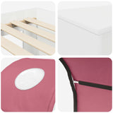 Bed with Tunnel 3 pcs Artisian Oak and Pink Engineered Wood 3423512