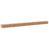 Raised Garden Bed Wood Brown 480 x 40 x 24 cm cold-rolled steel 8006361