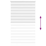Zebra Blind White 130x200 cm Fabric Width 125.9 cm Polyester 4014787