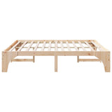 Bed Frame Brown 200 x 200 cm Solid Pine Wood 872974