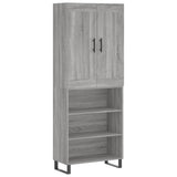 Highboard Grey Sonoma 69.5x34x180 cm Engineered Wood 3200095