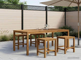Garden Bar Table White 196 x 100 x 105 cm Solid Acacia Wood 3394425