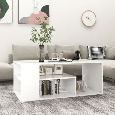Coffee Table White 100x50x40 cm Engineered Wood 806921