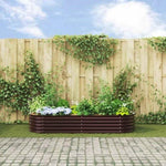 Garden Raised Bed Brown 240 x 80 x 44 cm Steel 42008139