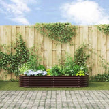 Garden Raised Bed Brown 240 x 80 x 44 cm Steel 42008139