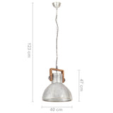 320529 Industrial Hanging Lamp 25 W Silver Round 40 cm E27
