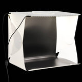 Folding LED Photo Studio Light Box 40x34x37 cm Plastic White 190215