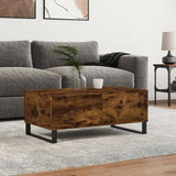 Coffee Table Smoked Oak 90x50x36.5 cm Engineered Wood 830817