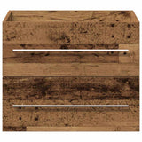 Bathroom Sink Cabinet with Drawer Wall-mounted 2 pcs Old Wood 3332542