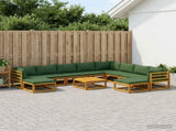 Sofa Set 11 pcs Natural Solid Acacia Wood 3417262