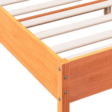 Bed Frame Wax Brown Solid pine wood, Plywood Super King Durable 3216193