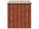 Garden Storage Box Brown 151.5 x 82 x 110.5 cm Steel 42011284