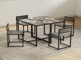 Dining Table and Chairs Set 2, Dining Room Sets, Rectangular Space Saving Table and 2 Chairs for T3398P344812