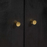 Highboard Black 60 x 33 x 100 cm Solid Mango Wood 4018838