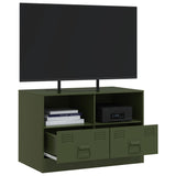 TV Cabinet Olive Green 67x39x44 cm Steel 841747