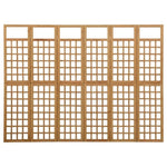 6-Panel Room Divider/Trellis Solid Fir Wood 242.5x180 cm 316481