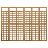 6-Panel Room Divider/Trellis Solid Fir Wood 242.5x180 cm 316481