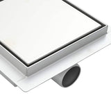 2 in 1 Shower Drain Silver 20 x 20 cm Stainless Steel 304 42015933