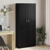 Book Cabinet Black Oak 82.5 x 30.5 x 185 cm Engineered Wood 3394793