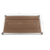 Outdoor Shower Tray WPC Stainless Steel 110x62 cm Brown 48204