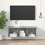 Wall-mounted TV Cabinet Concrete Grey 37x37x107 cm Engineered Wood 805484