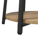 ZNTS Side Table Set of 2 in Artisan Oak with Engineered Wood and Metal 869707