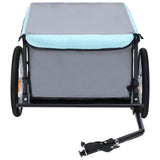 Bike Trailer Grey and Blue 65 kg 92589