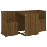 Balcony Set 2 Seater Honey Brown Solid Wood Pine 825061
