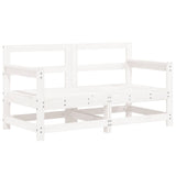 6 Piece Garden Lounge Set White Solid Wood Pine 3186460