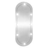Wall Mirror with LED Lights 40x90 cm Glass Oval 3189163
