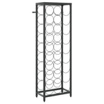 ZNTS Wine Rack for 27 Bottles Black 34x18x100 cm Wrought Iron 358365