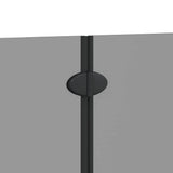 Bath Shower Screen Manual Black 130 x 138 cm Tempered Glass 42018543