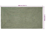 Area Rugs Rectangular Olive Green 140 x 200 cm Jute 42010458