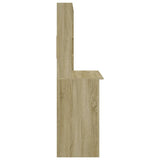 Desk with Shelves Sonoma Oak 102x45x148 cm Engineered Wood 823003