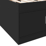 Daybed Black Engineered wood, Plywood Small Single 3280259