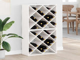 Wine Rack 2 pcs White 62 x 25 x 62 cm Solid Pine Wood 893319