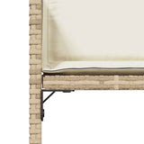 Garden Chairs with Cushions 4 pcs Beige Poly Rattan 365004