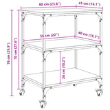 Kitchen Trolley Sonoma Oak 60 x 41 x 76 cm Engineered Wood 883005