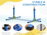 Height Adjustable Gymnastics Horizontal Bar for Kids, Children Junior Kip High Bar Fitness, Blue T3398P347569