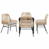 Garden Dining Set 5 pcs Brown Poly Rattan 3380877