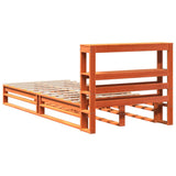 Bed Frame without Mattress Wax Brown 100x200 cm Solid Wood Pine 3306491