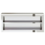 ZNTS Kitchen Wall Cabinet with Shelf Stainless Steel 376445