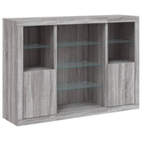 Sideboards with LED Lights 3 pcs Grey Sonoma Engineered Wood 3209133