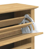 Shoe Rack BODO Honey Brown 80 x 35 x 118 cm Engineered Wood 42023477